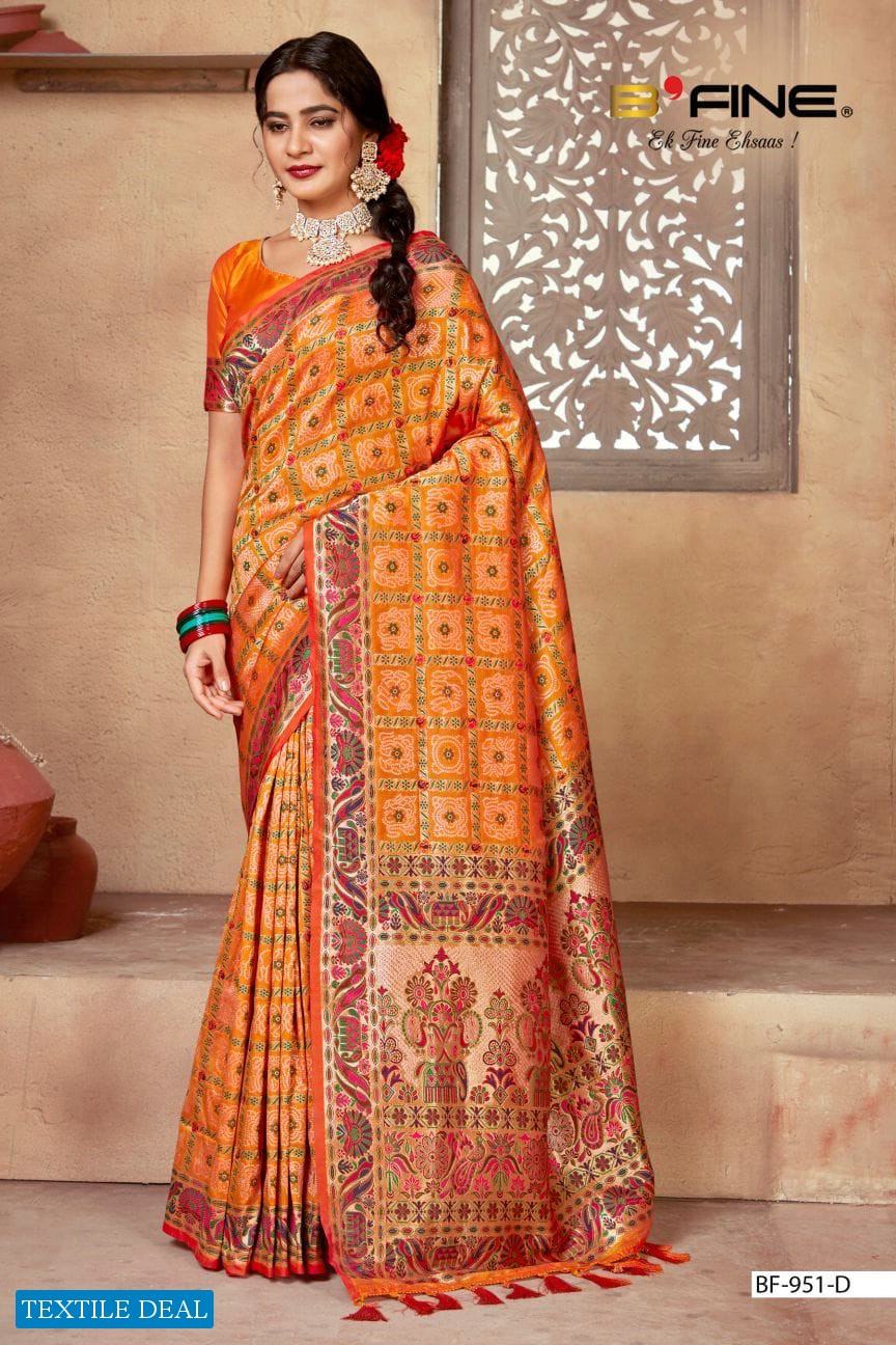 B Fine Matoshree Wholesale Fancy Silk Festive Indian Sarees