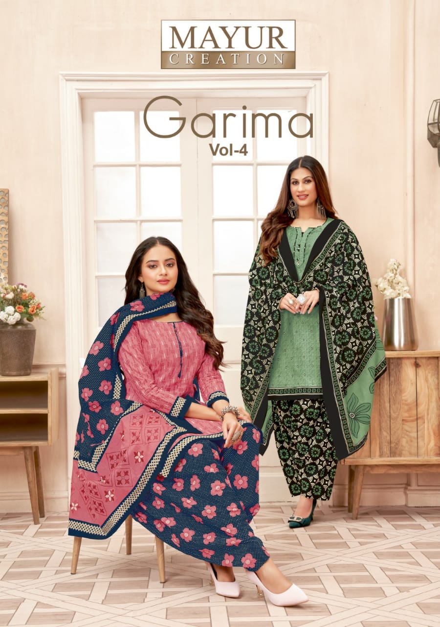 Mayur Garima Vol-4 Wholesale Pure Cotton Patiyala Dress Material