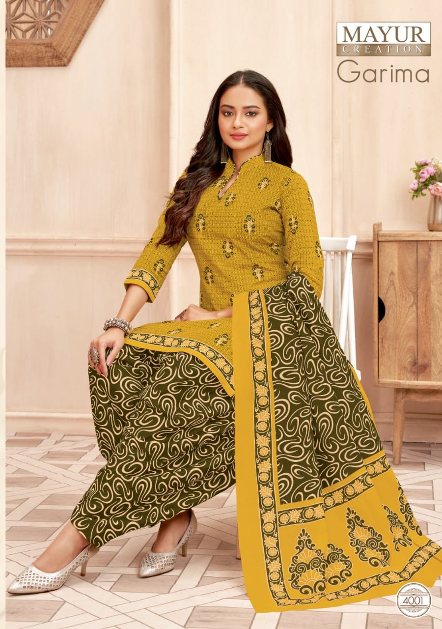 Mayur Garima Vol-4 Wholesale Pure Cotton Patiyala Dress Material