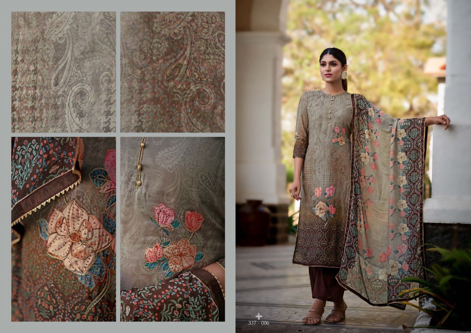 SARGAM PRESENT ULFAT MUSLIN HANDWORK DESIGNER SALWAR KAMEEZ