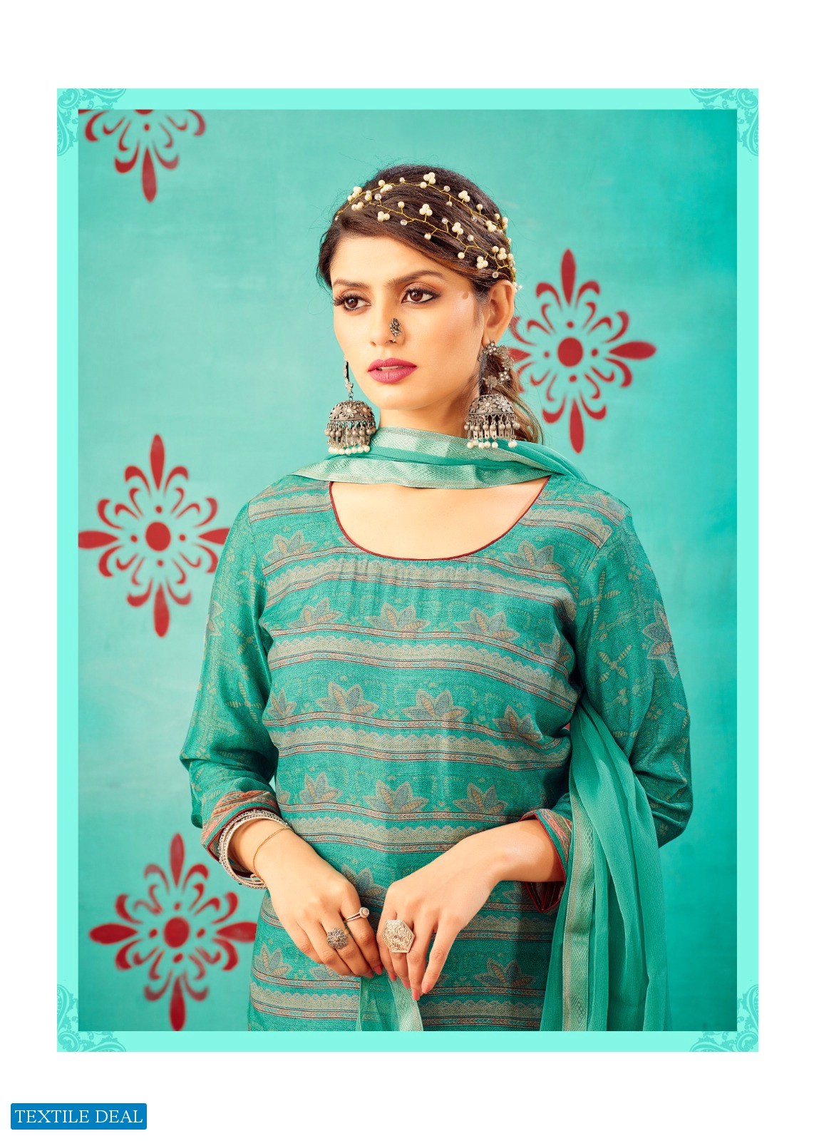 FALGUNI BY FOURDOTS PURE MUSLIN DESIGNER SUIT SUPPLIER