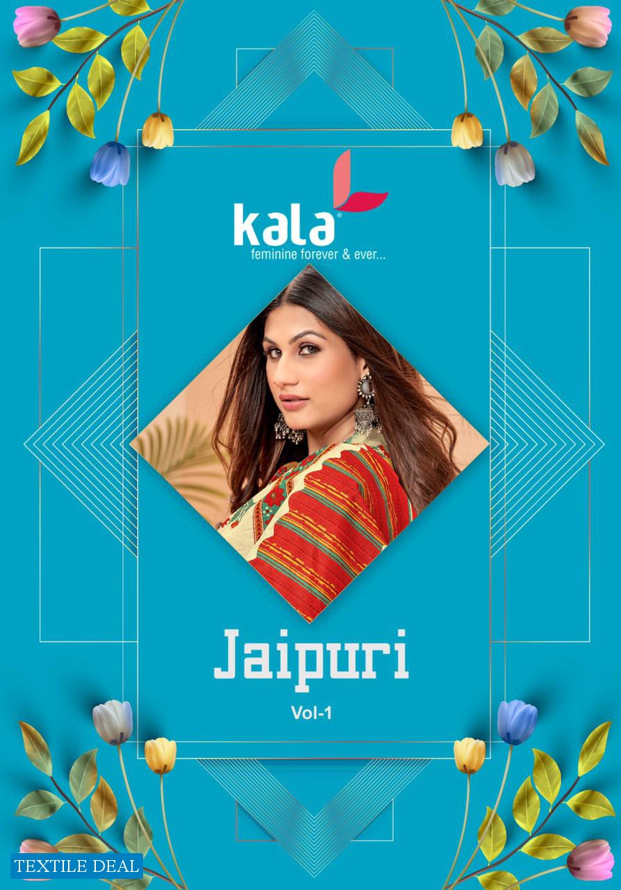 Tarika Kala Jaipuri Vol-1 Wholesale Cotton Dupatta Dress Material