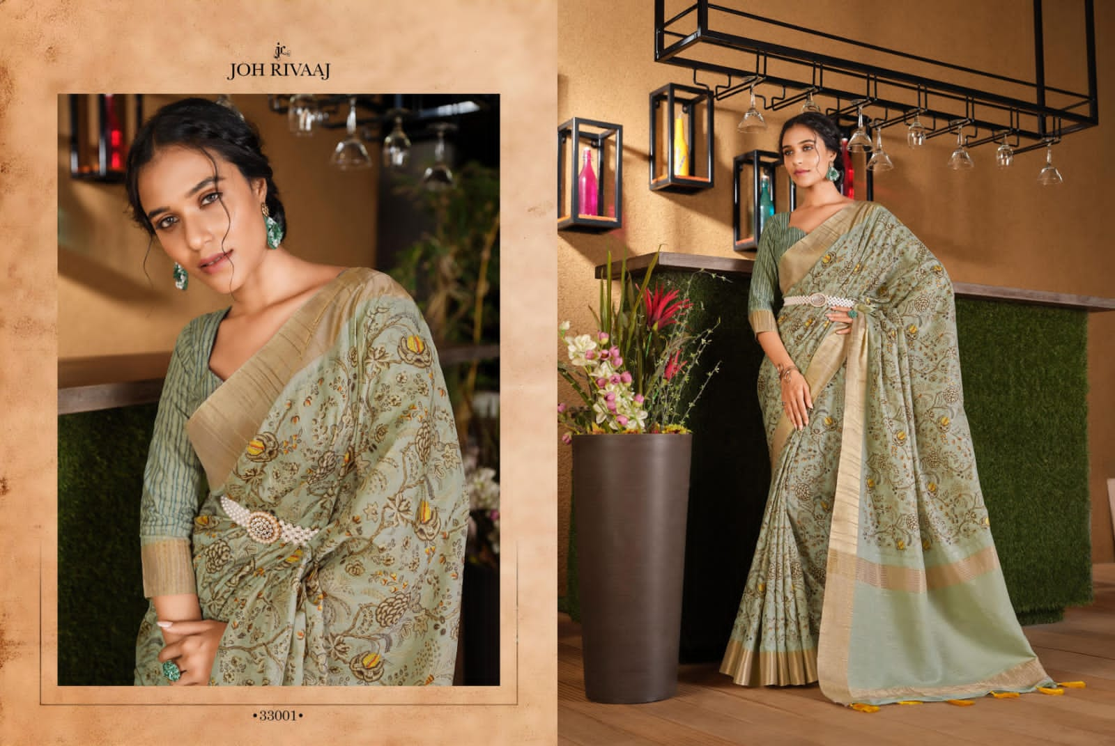 Joh Rivaaj Jyoti Vol-2 Wholesale Spun Jacquard With Digital Print Indian Sarees