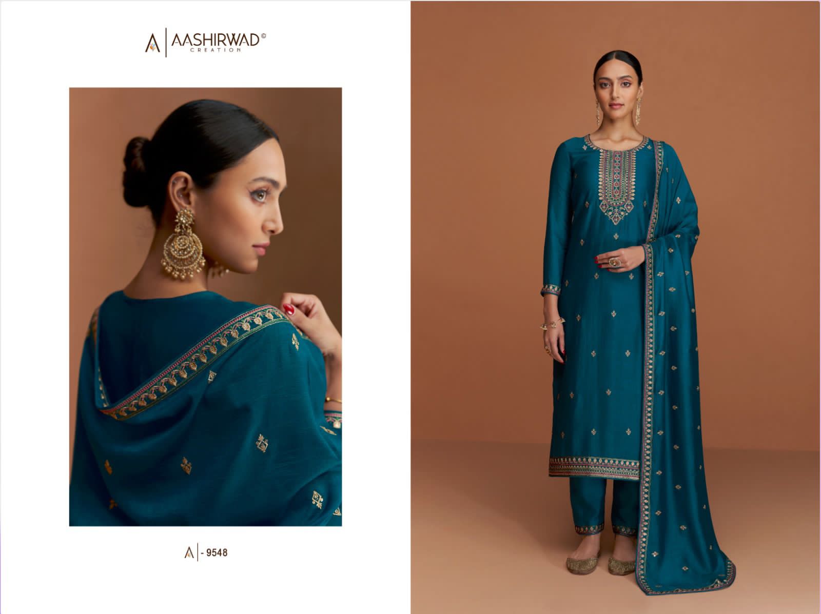 AASHIRWAD PRESENT MYRA PREMIUM SILK EXCLUSIVE DESIGNER SALWAR KAMEEZ