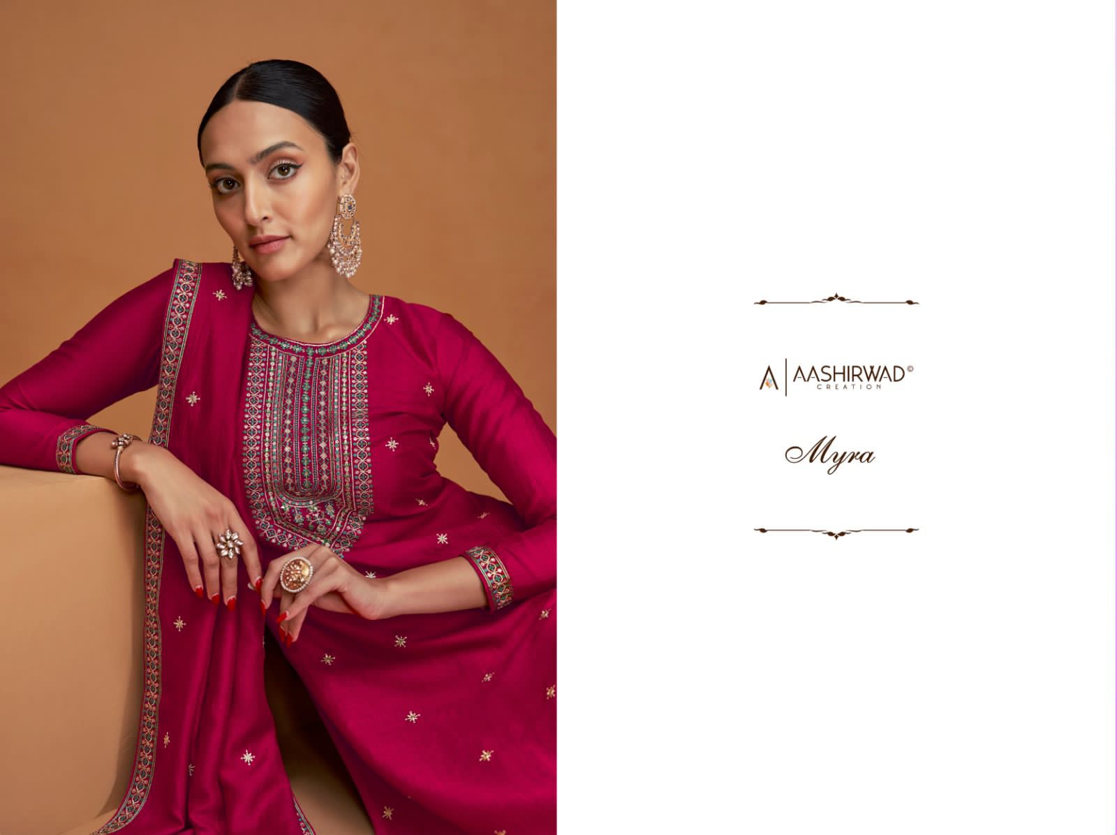 AASHIRWAD PRESENT MYRA PREMIUM SILK EXCLUSIVE DESIGNER SALWAR KAMEEZ