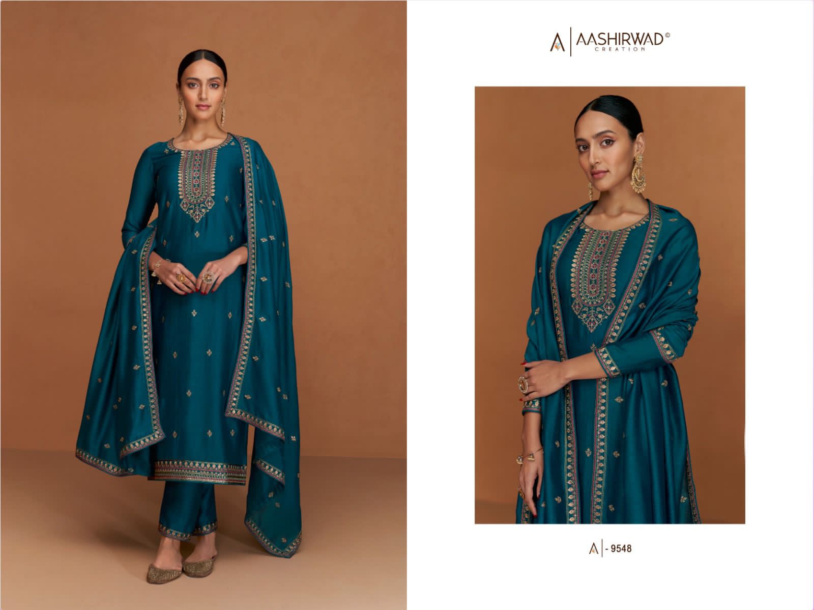 AASHIRWAD PRESENT MYRA PREMIUM SILK EXCLUSIVE DESIGNER SALWAR KAMEEZ