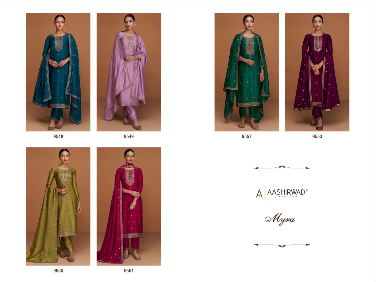 AASHIRWAD PRESENT MYRA PREMIUM SILK EXCLUSIVE DESIGNER SALWAR KAMEEZ