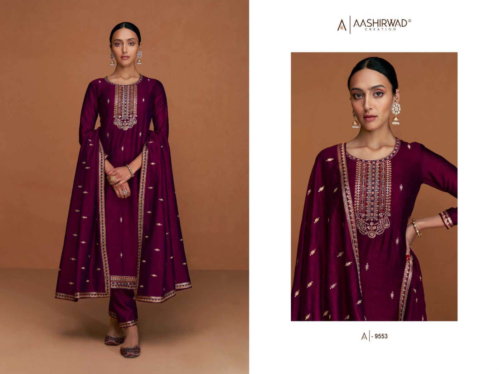 AASHIRWAD PRESENT MYRA PREMIUM SILK EXCLUSIVE DESIGNER SALWAR KAMEEZ