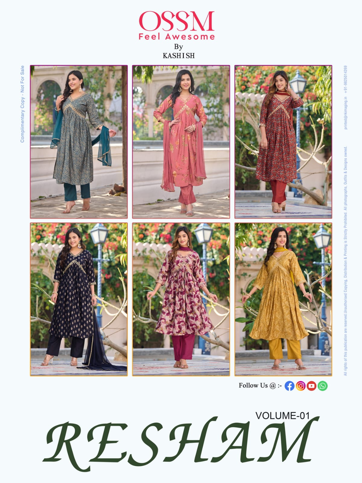 OSSM Resham Vol-1 Wholesale Nyra Cut Tops With Pant And Dupatta