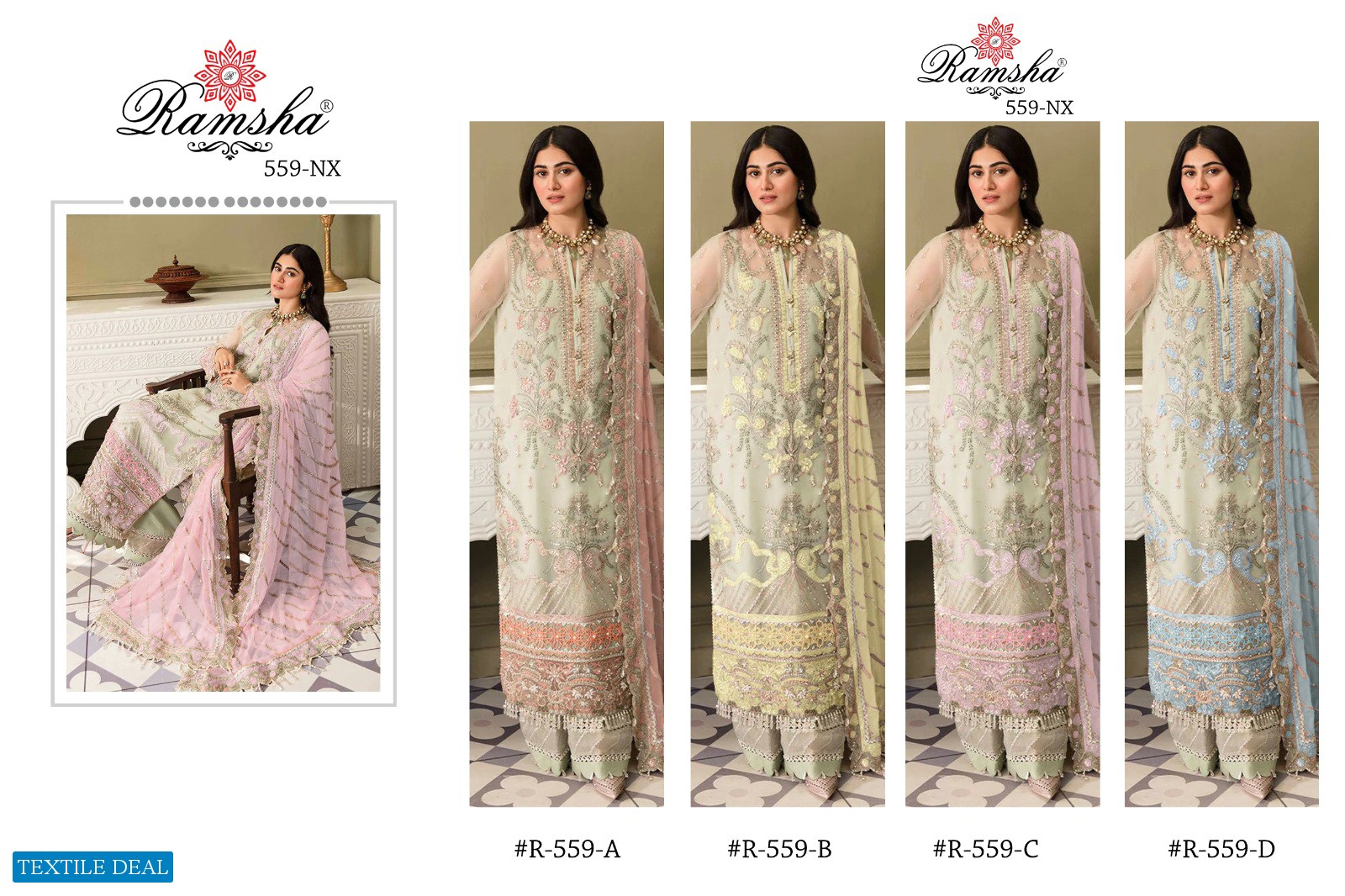 Ramsha R-559 Wholesale Pakistani Concept Pakistani Suits