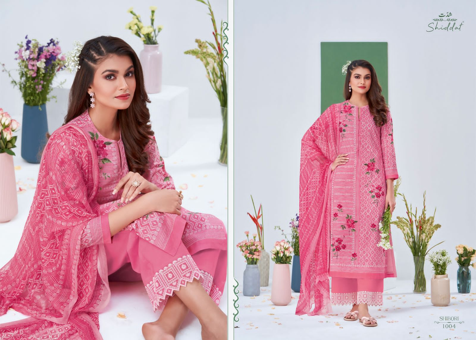 SHIDDAT ESTA SHIBORI BY ESTA DESIGNS BLOCK PRINTED SUMMER WAER SUITS