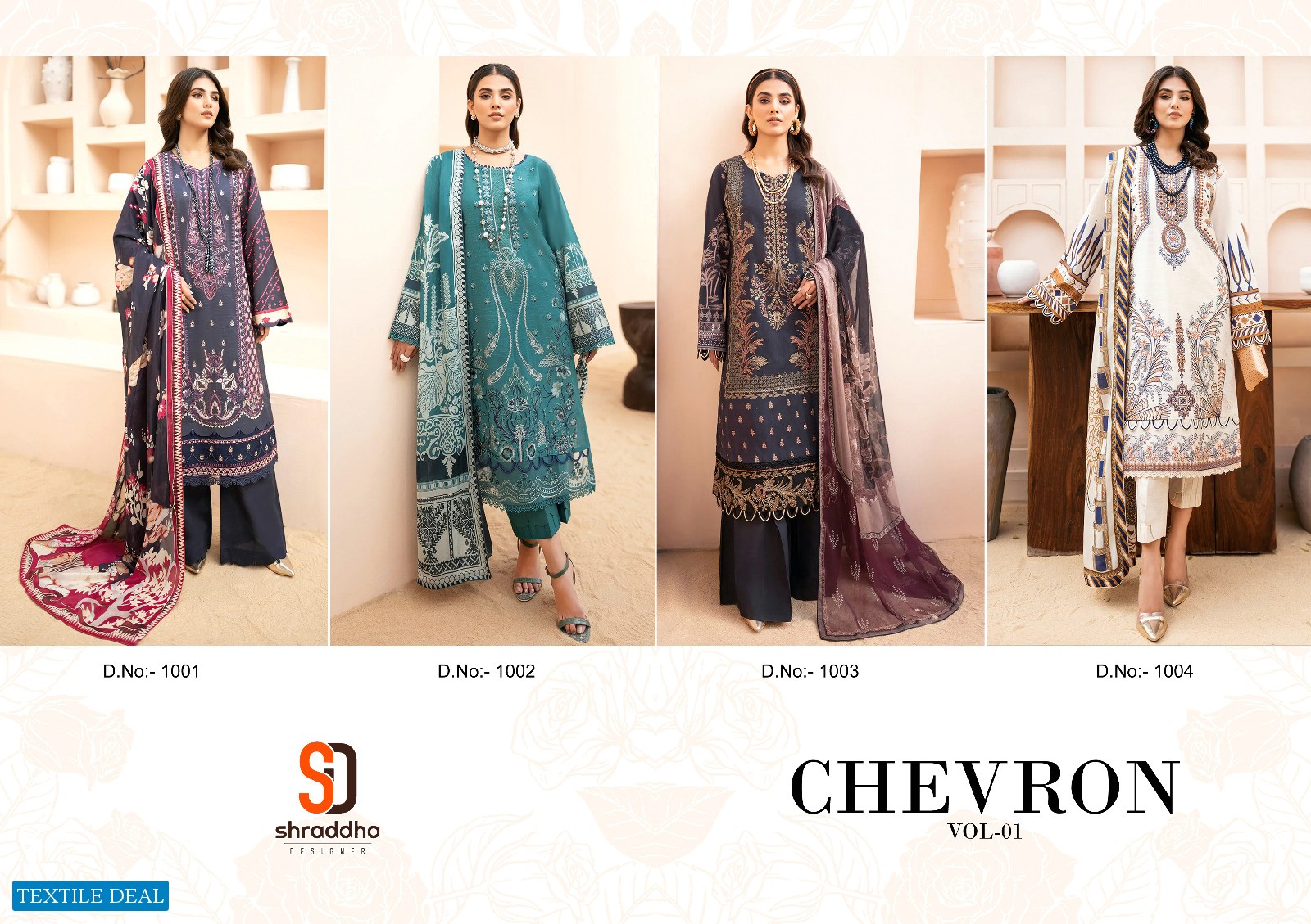Shraddha Chevron Vol-1 Wholesale Pakistani Concept Suits