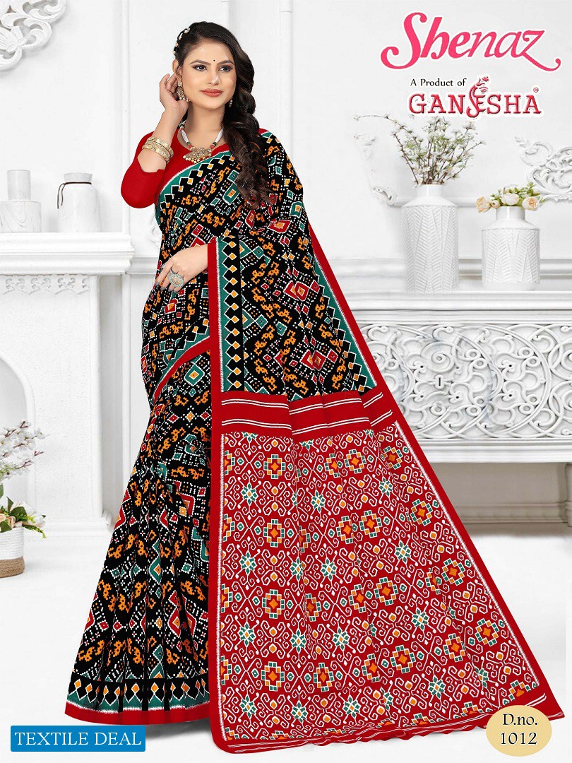 Ganesha Shenaz Wholesale Pure Cotton Printed Indian Sarees