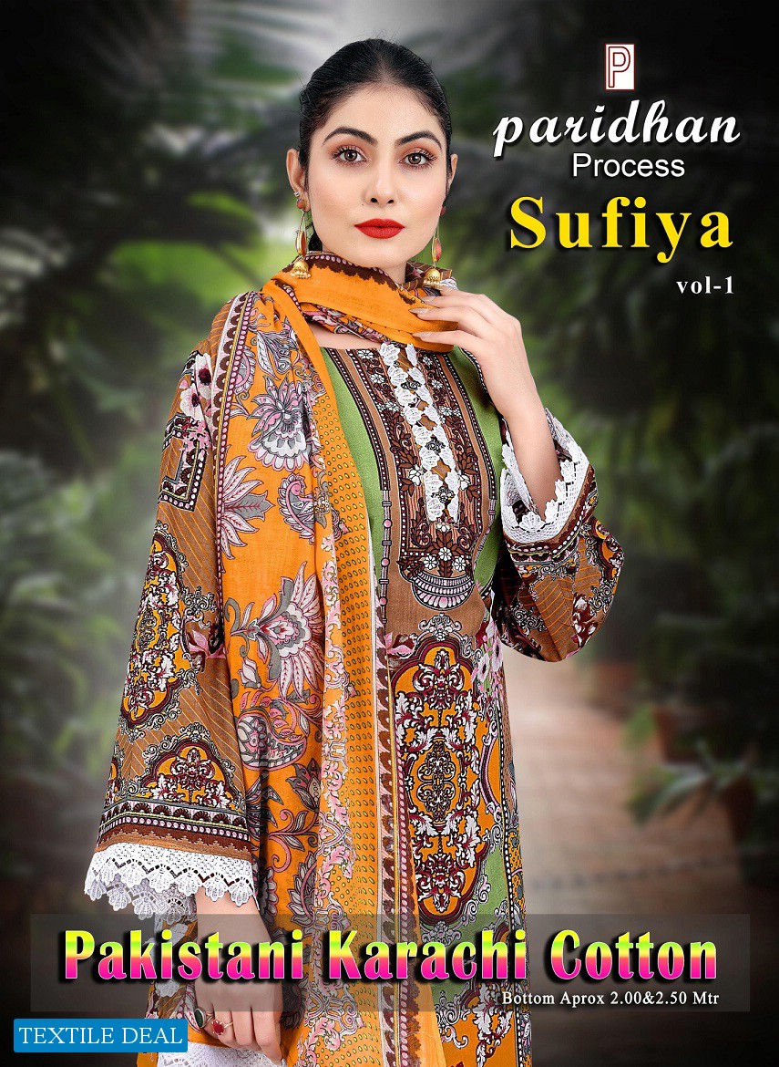 Paridhan Sufiya Vol-1 Wholesale Pure Cotton Printed Dress Material