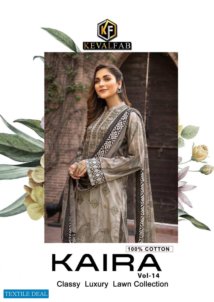 Keval Fab Kaira Vol-14 Wholesale Exclusive Karachi Collection Dress Material