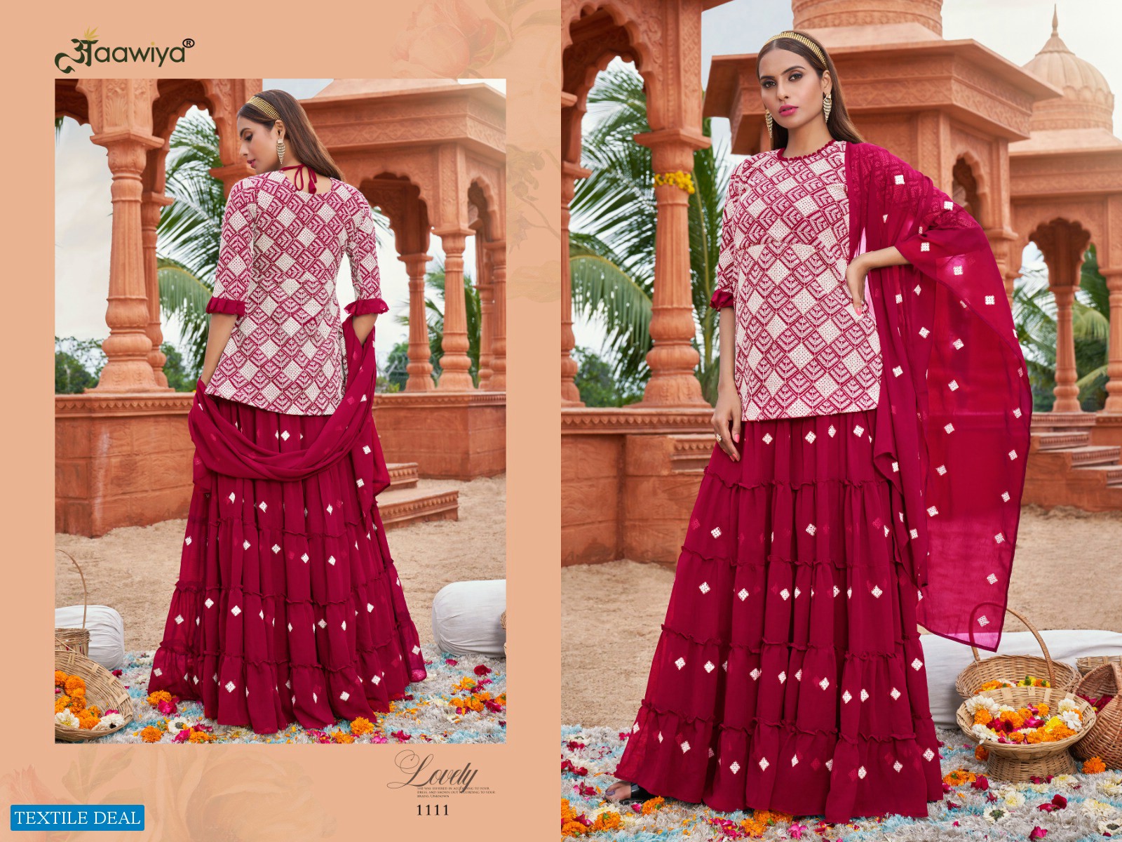 AAWIYA MURAAD READYMADE TOP WITH SKIRT AND DUPATTA SET