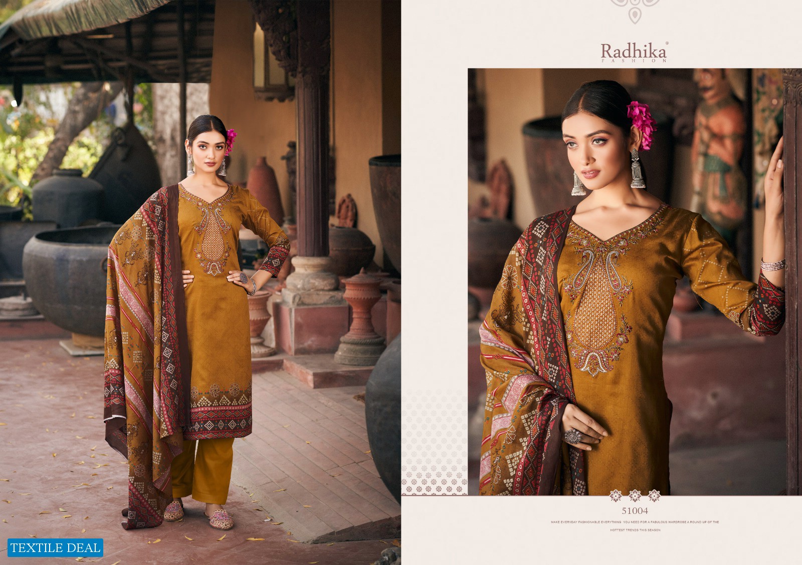 Radhika Azara Cinderella Wholesale Pure Jaam Cotton With Embroidery And Diamond Dress Material