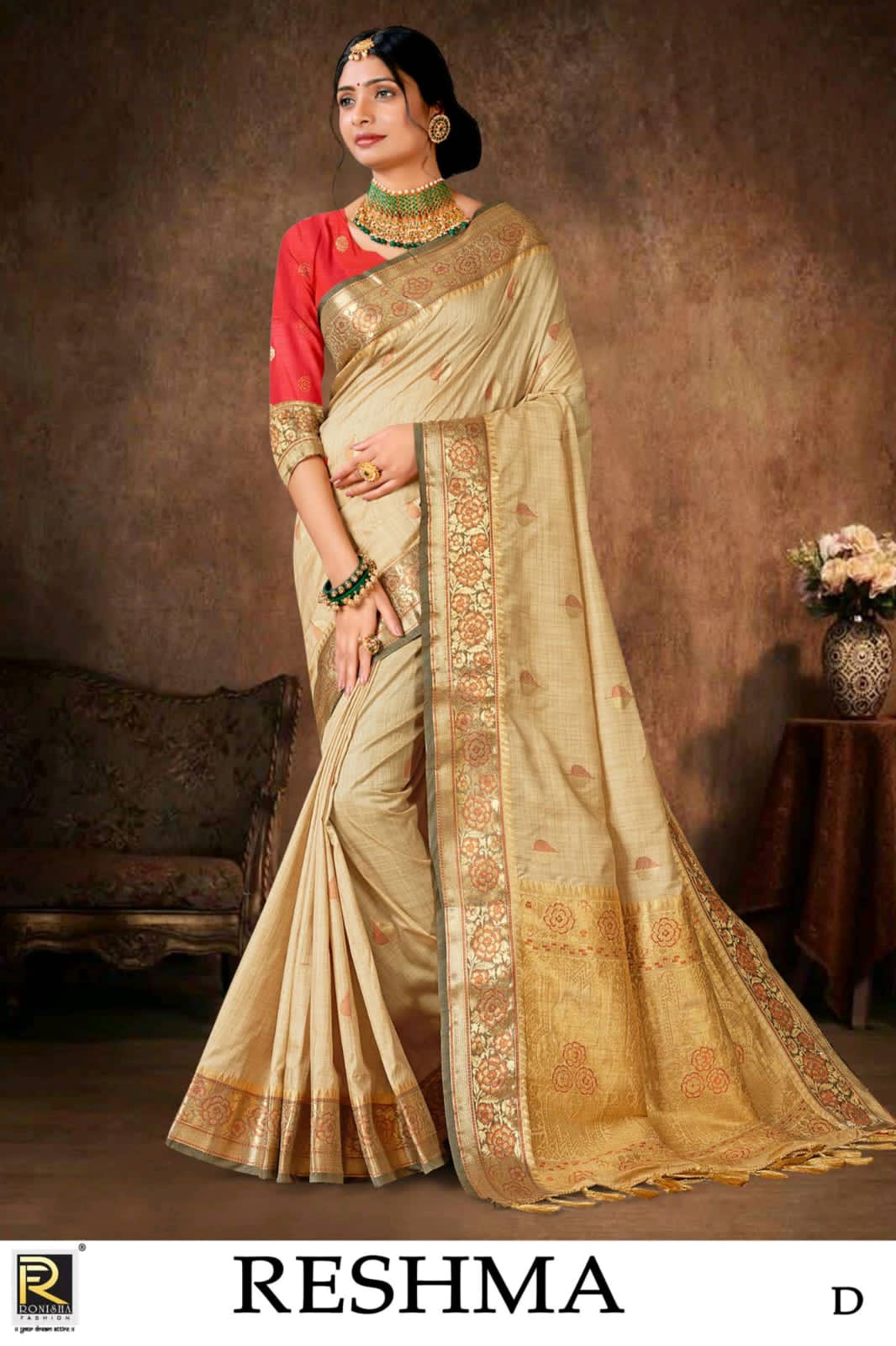 RONISHA RESHMA BY RANJNA SAREE BANARASI SILK DESIGNER SAREE COLLECTON