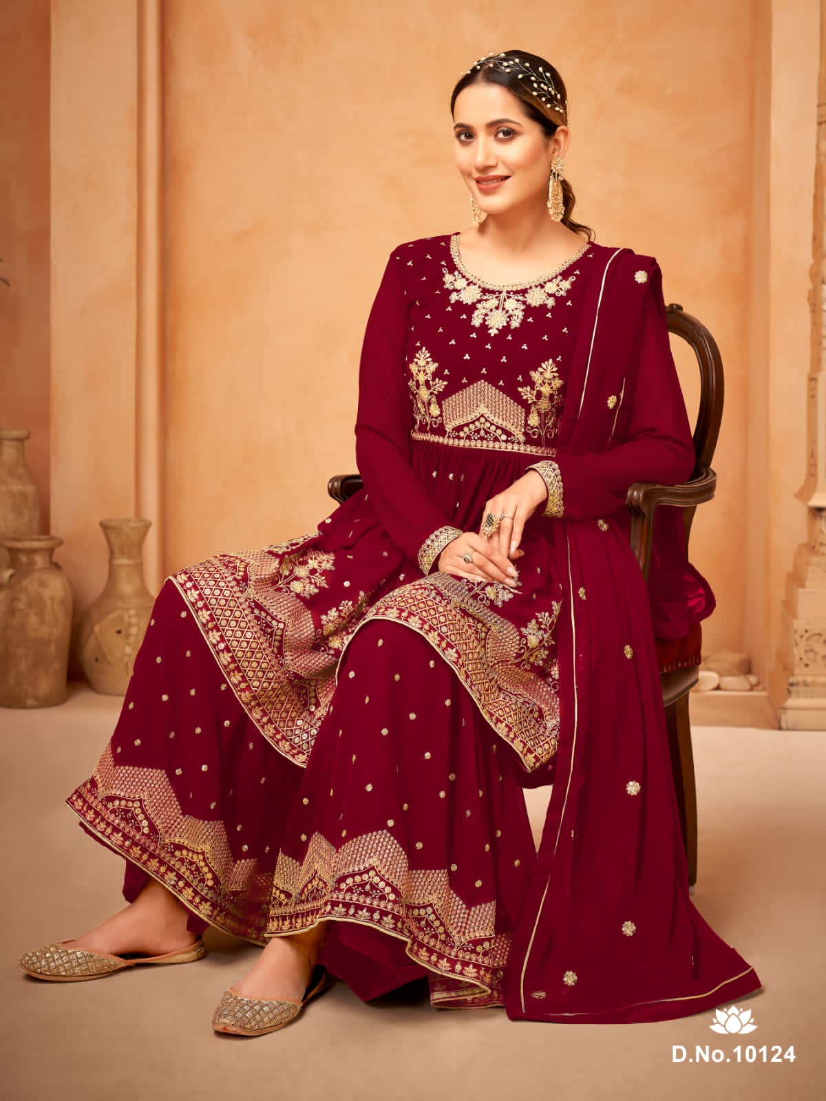 Anjubaa Vol-12 Wholesale Faux Georgette Designer Salwar Suits