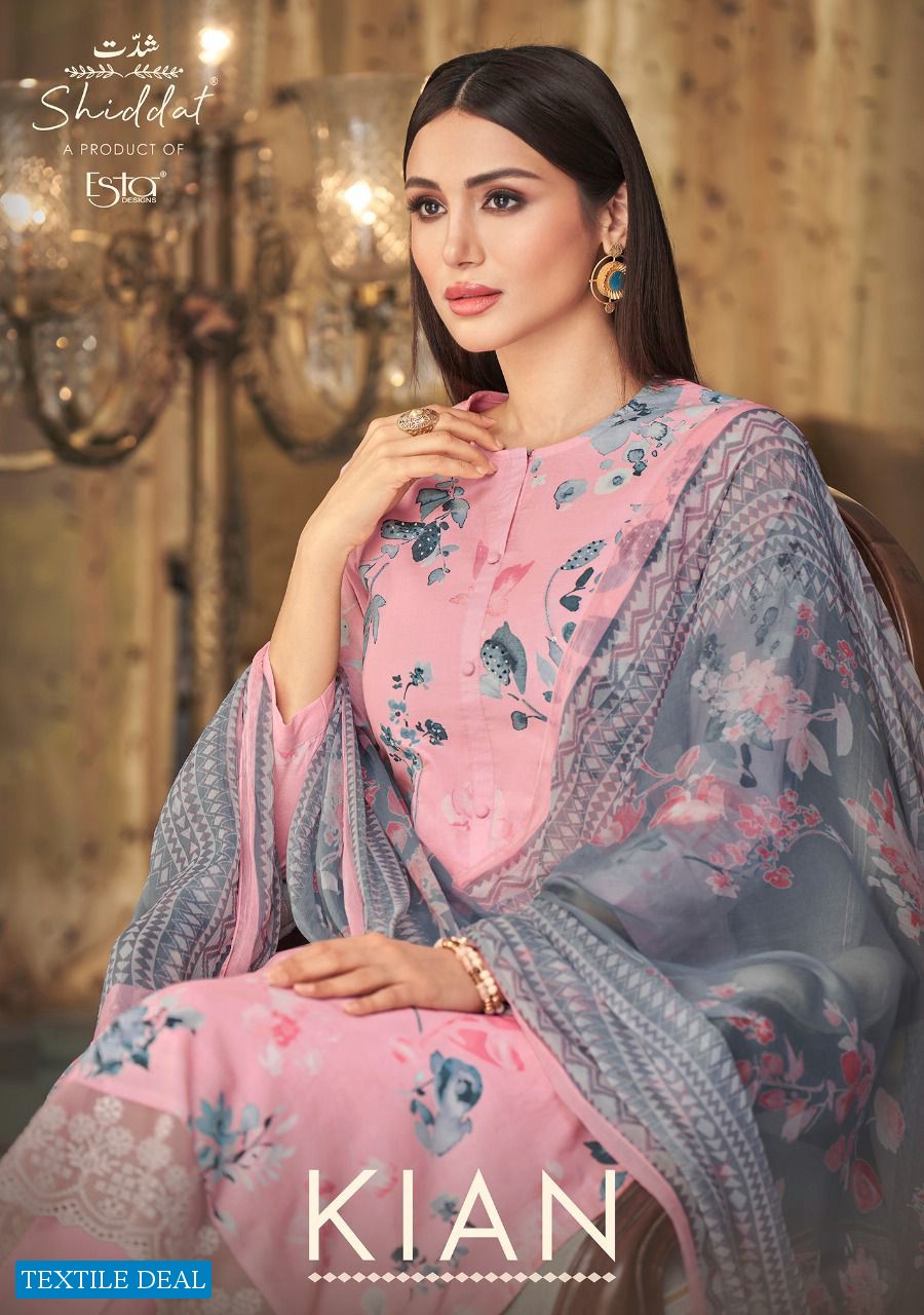 Esta Shiddat Kian Wholesale Block Printed Organza Embroidery Salwar Suits