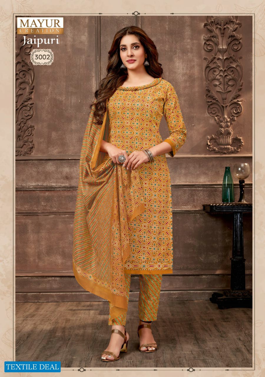 Mayur Jaipuri Vol-3 Wholesale Pure Cotton Printed Dress Material