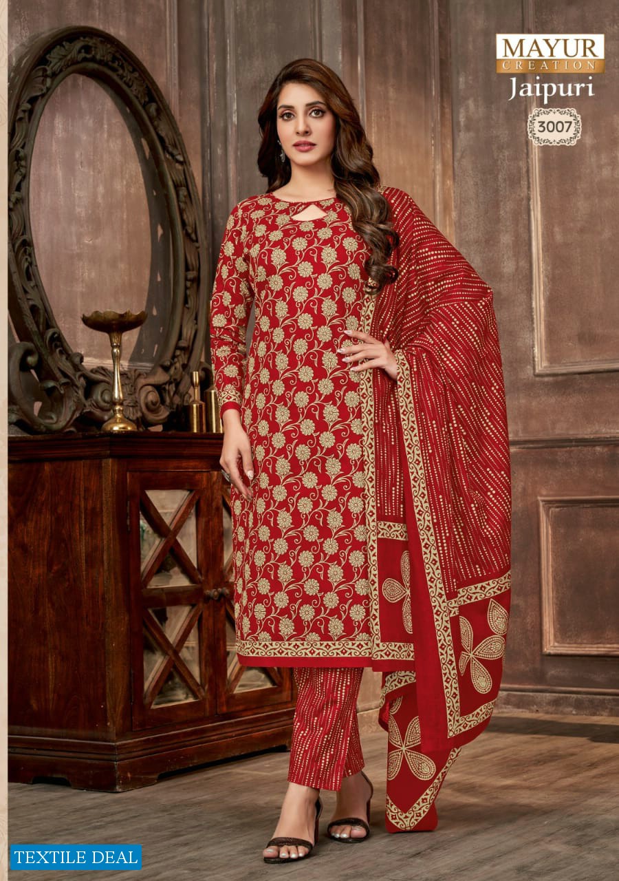 Mayur Jaipuri Vol-3 Wholesale Pure Cotton Printed Dress Material