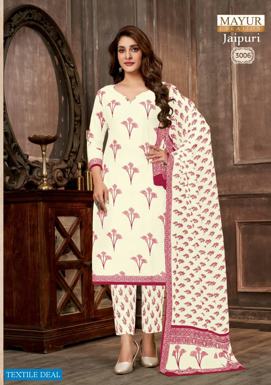 Mayur Jaipuri Vol-3 Wholesale Pure Cotton Printed Dress Material