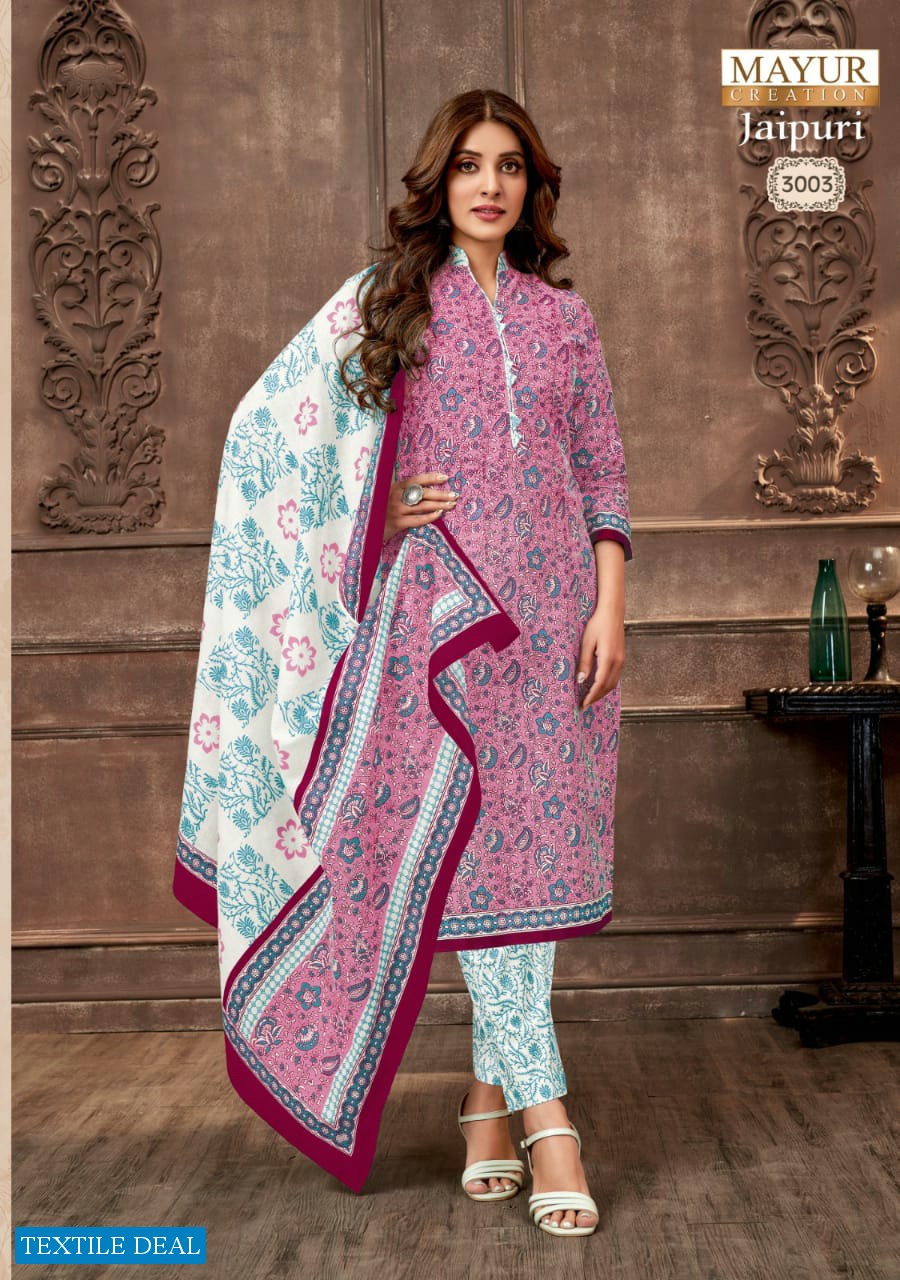 Mayur Jaipuri Vol-3 Wholesale Pure Cotton Printed Dress Material