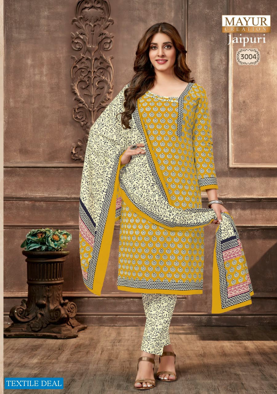 Mayur Jaipuri Vol-3 Wholesale Pure Cotton Printed Dress Material