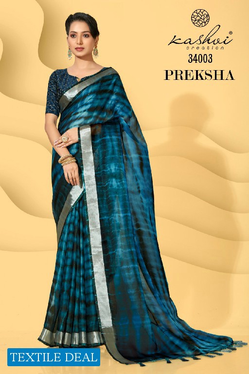 Kashvi Preksha Wholesale Fine Georgette Casual Indian Sarees