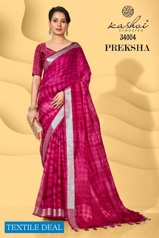 Kashvi Preksha Wholesale Fine Georgette Casual Indian Sarees