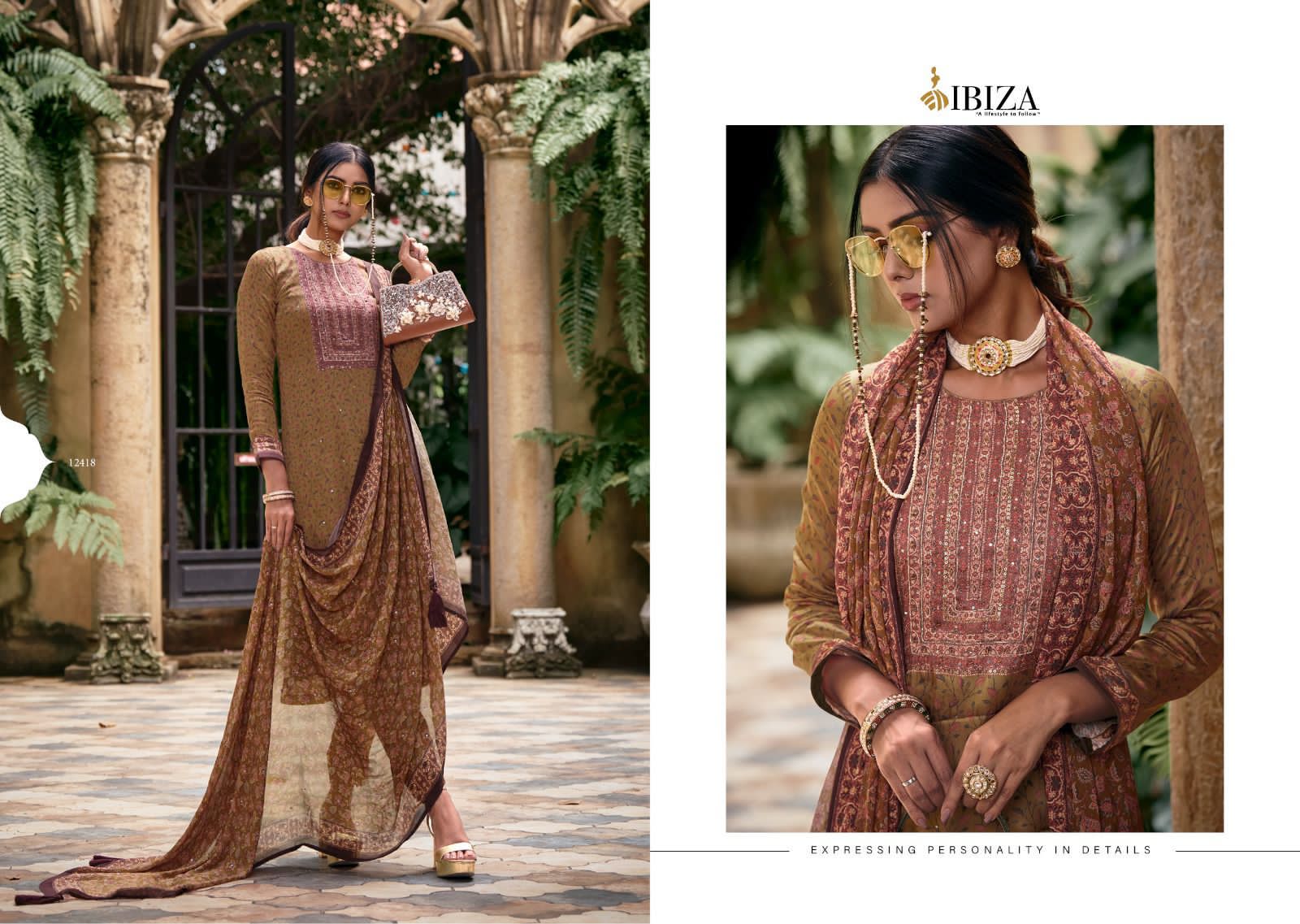 Ibiza Shaheena Wholesale Pure Modal Silk With Handwork Salwar Suits
