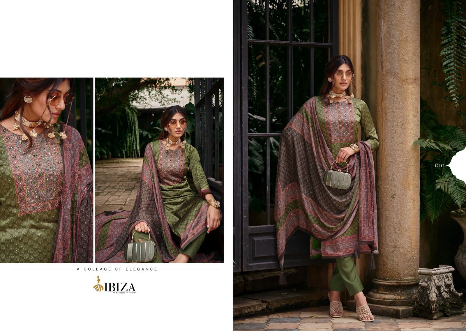 Ibiza Shaheena Wholesale Pure Modal Silk With Handwork Salwar Suits