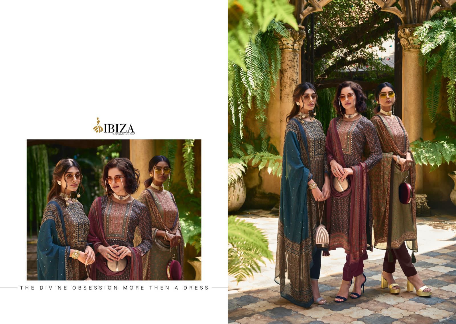 Ibiza Shaheena Wholesale Pure Modal Silk With Handwork Salwar Suits