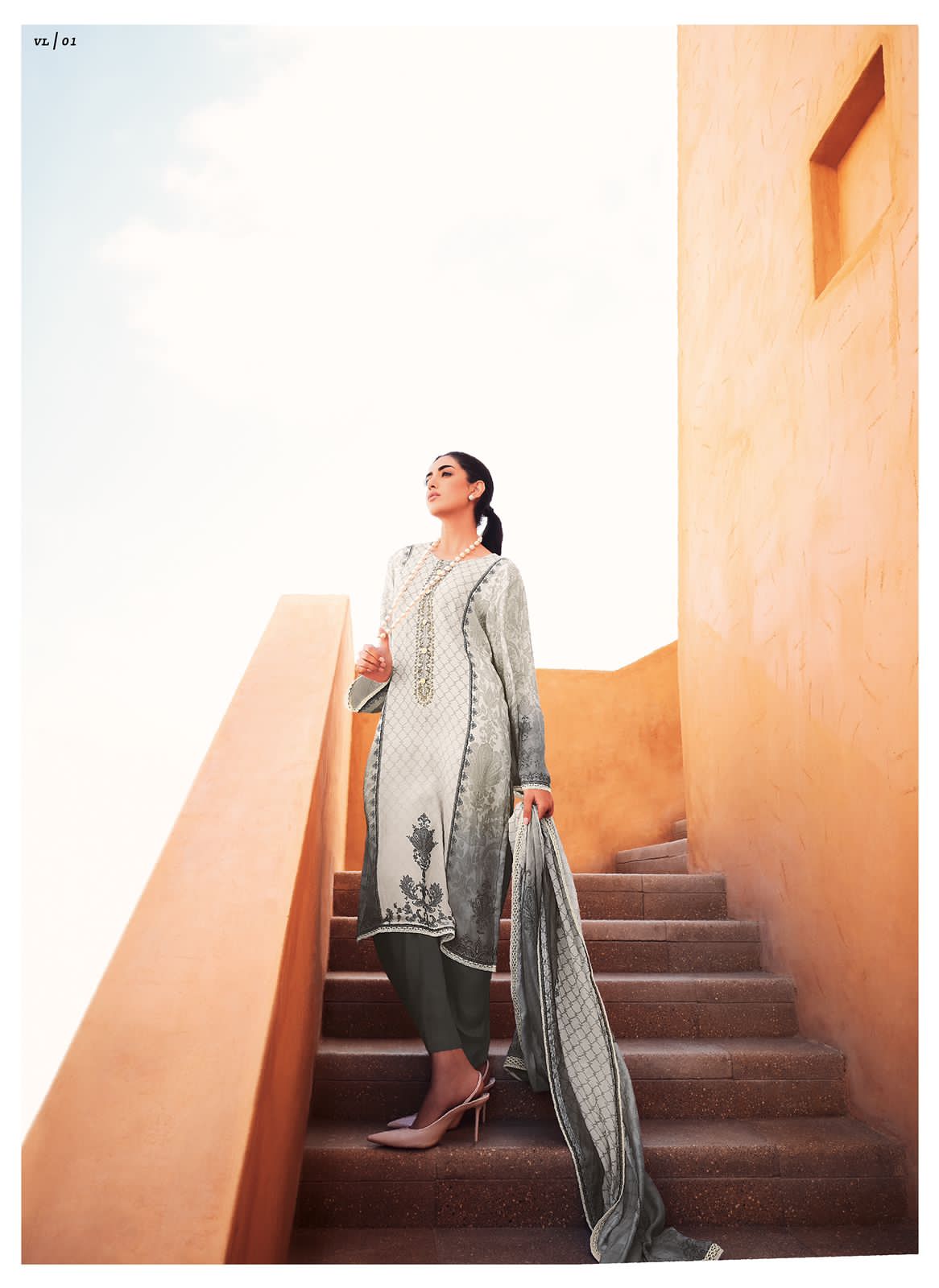 Varsha Vanilla Wholesale Viscose Muslin Digitally Printed With Embroidery Salwar Suits