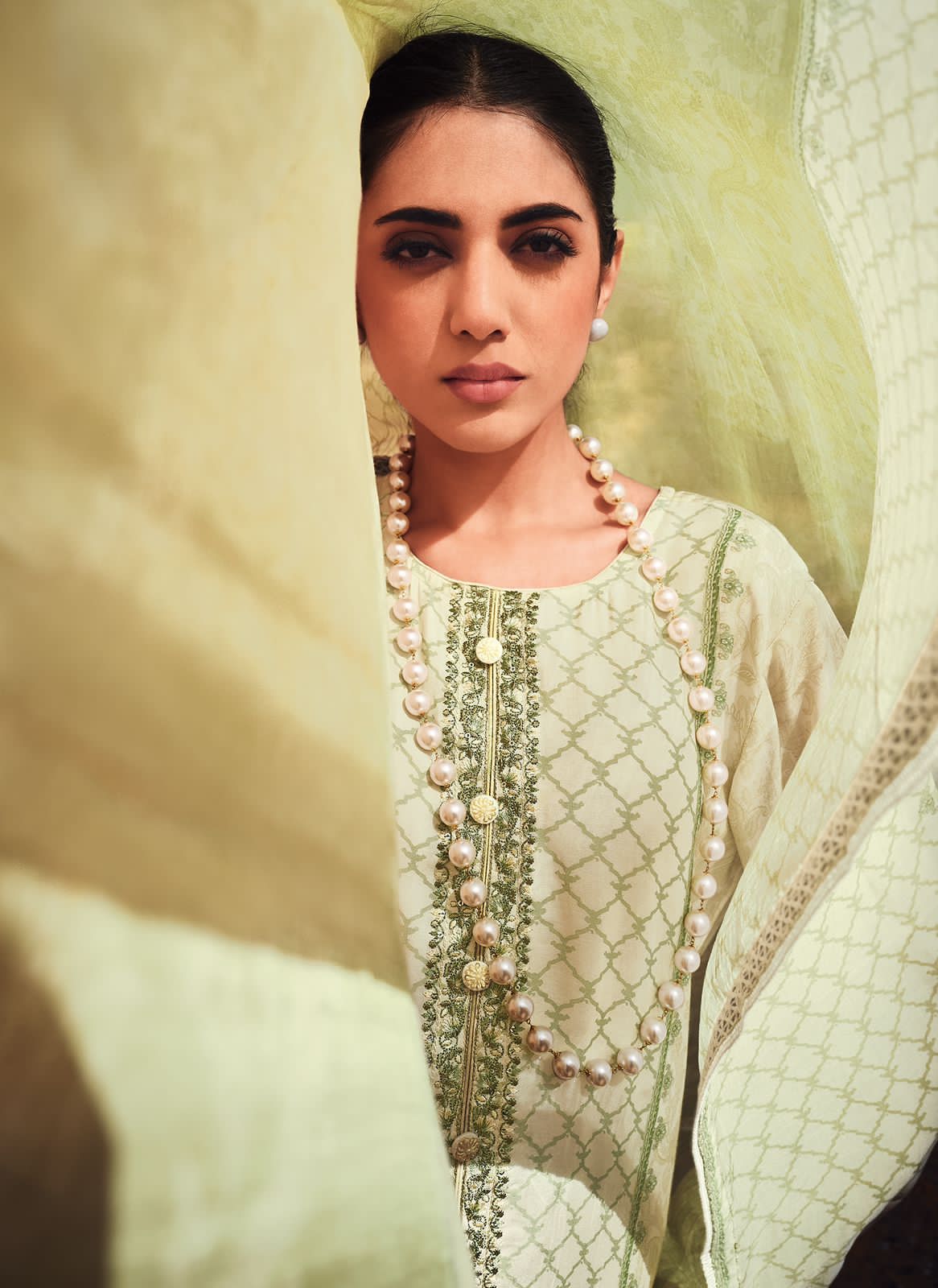 Varsha Vanilla Wholesale Viscose Muslin Digitally Printed With Embroidery Salwar Suits