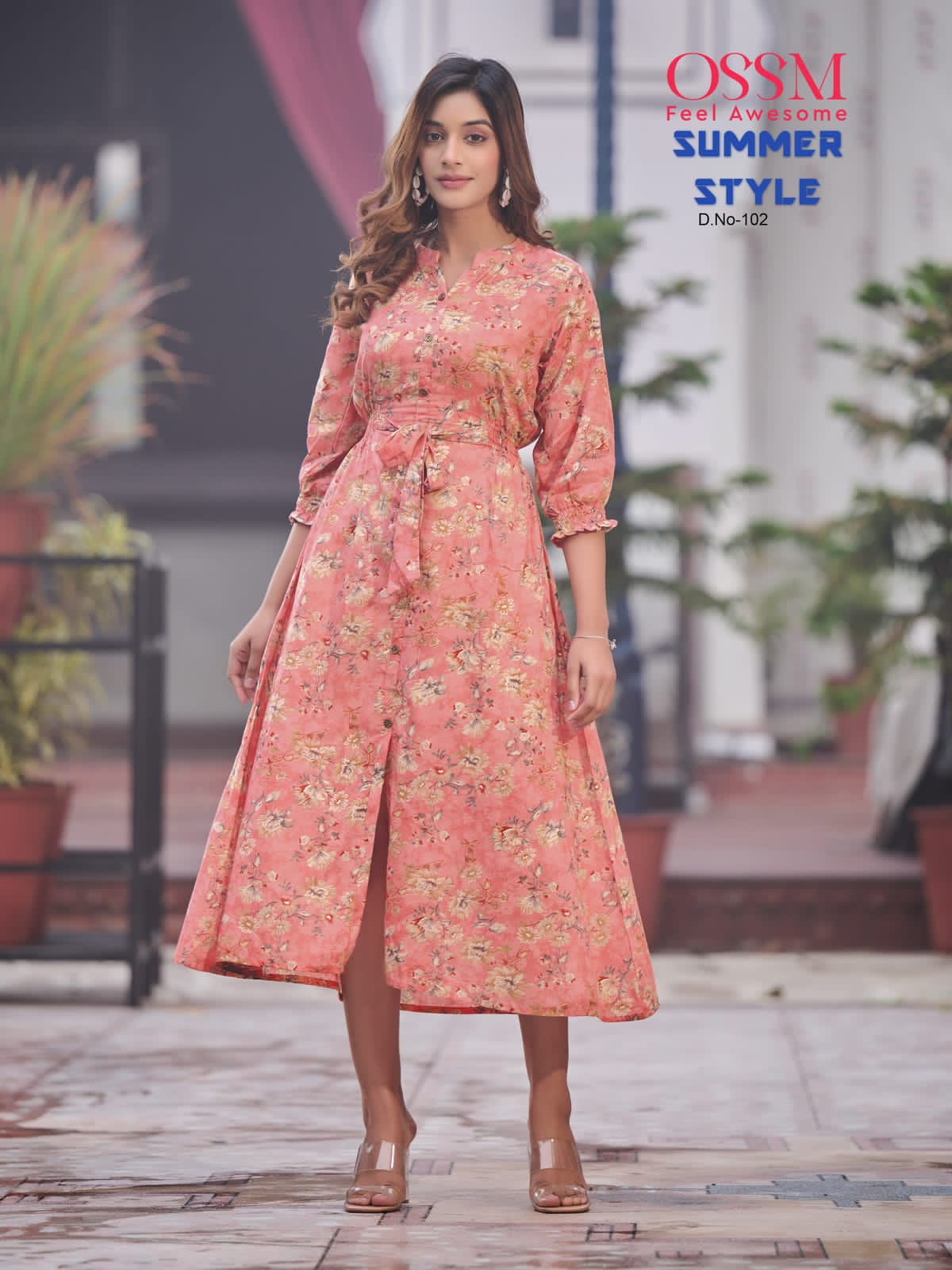 SUMMER STYLE BY OSSM COTTON PRINTED DESIGNER LONG GOWNS