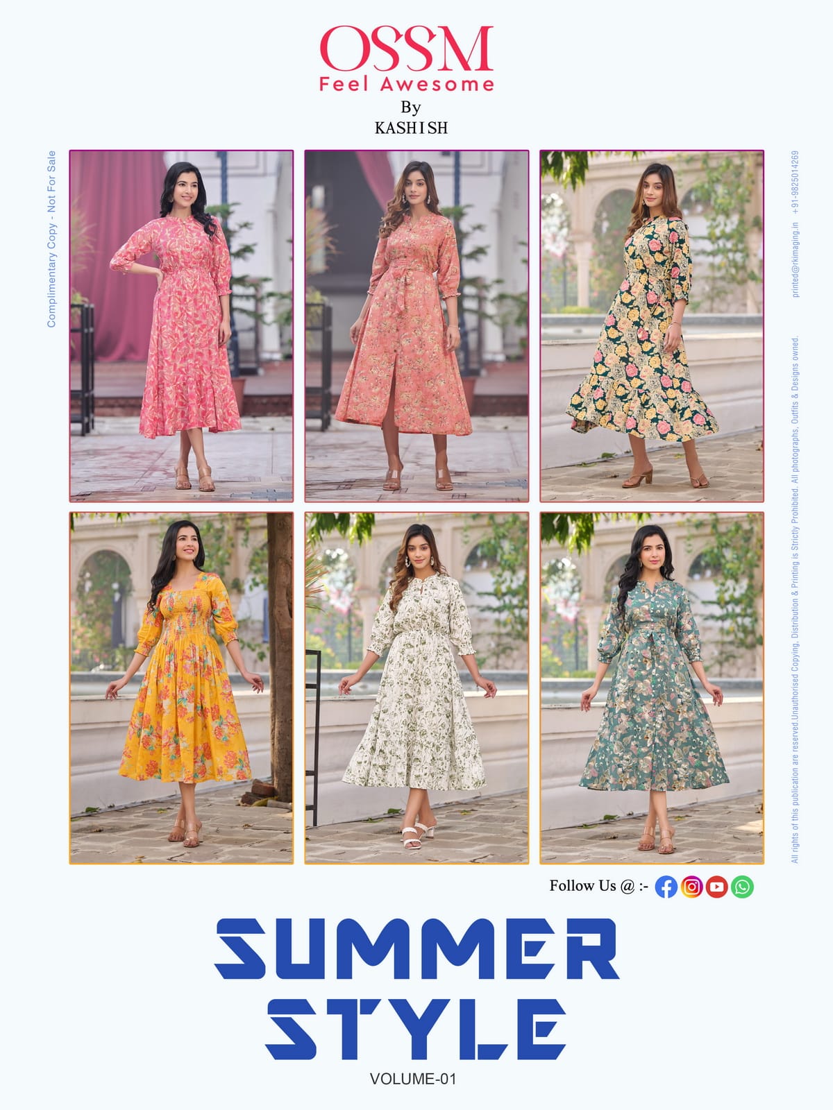 SUMMER STYLE BY OSSM COTTON PRINTED DESIGNER LONG GOWNS