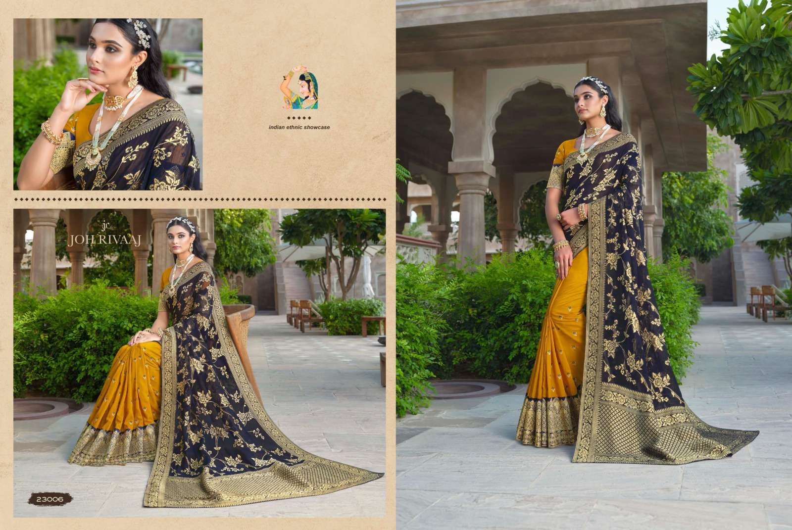 JOH RIVAAJ JOSHITHA 23001-23018 HEAVY PARTY WEAR SAREES WHOLESALE