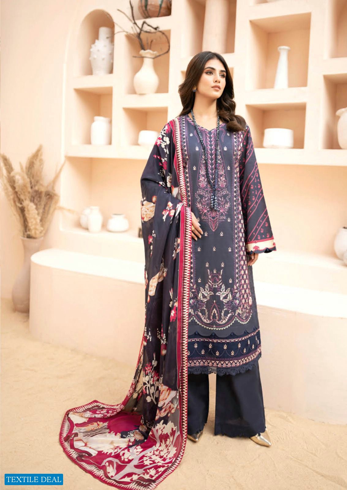 Hala Chevron By Nayra Wholesale Pure Cotton Printed Dress Material