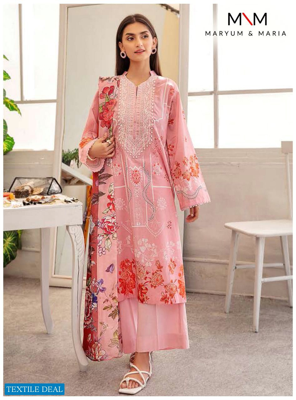 Maryum And Maria Mahermah Pure Cotton Karachi Printed Dress Material