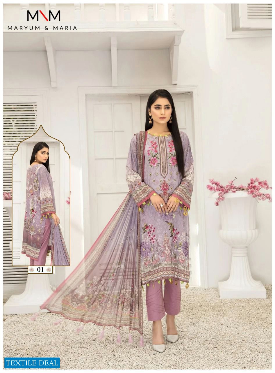 Maryum And Maria Mahermah Pure Cotton Karachi Printed Dress Material