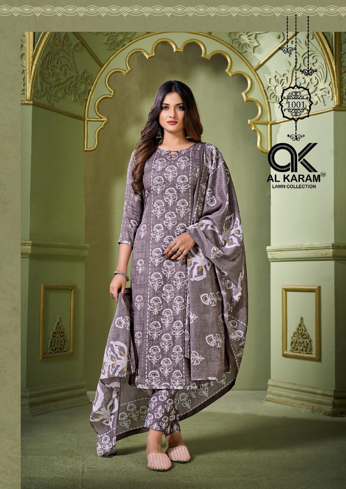 Al Karam Charizma Signature Lawn Cotton Printed Dress Material