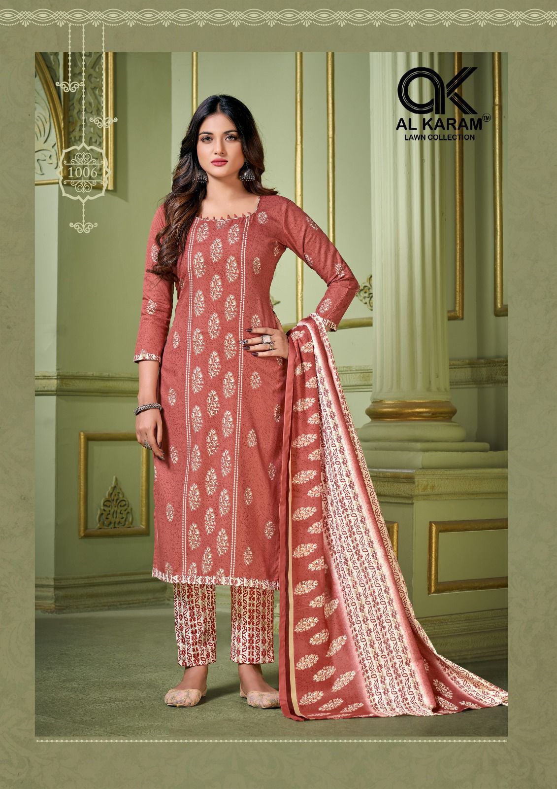 Al Karam Charizma Signature Lawn Cotton Printed Dress Material