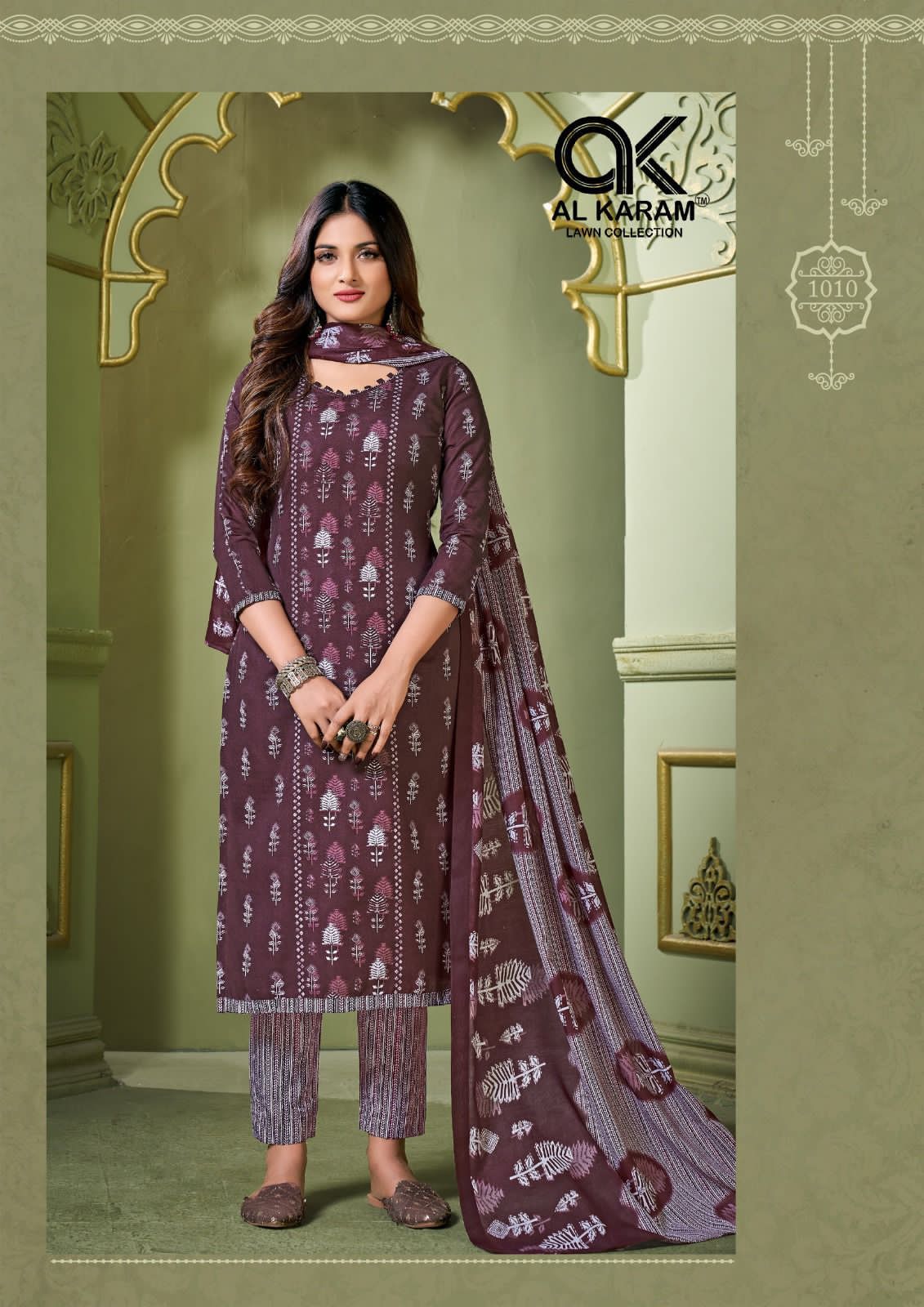 Al Karam Charizma Signature Lawn Cotton Printed Dress Material