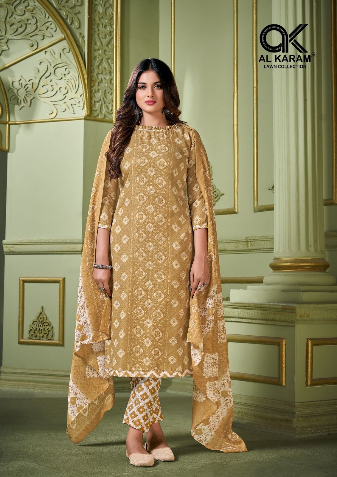 Al Karam Charizma Signature Lawn Cotton Printed Dress Material