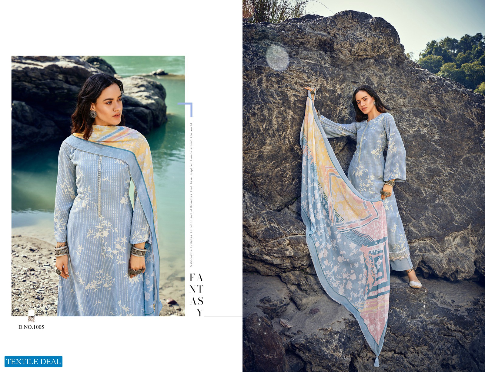 Rang Summer Shine Wholesale Pure Muslin With Neck And Embroidery Dress Material