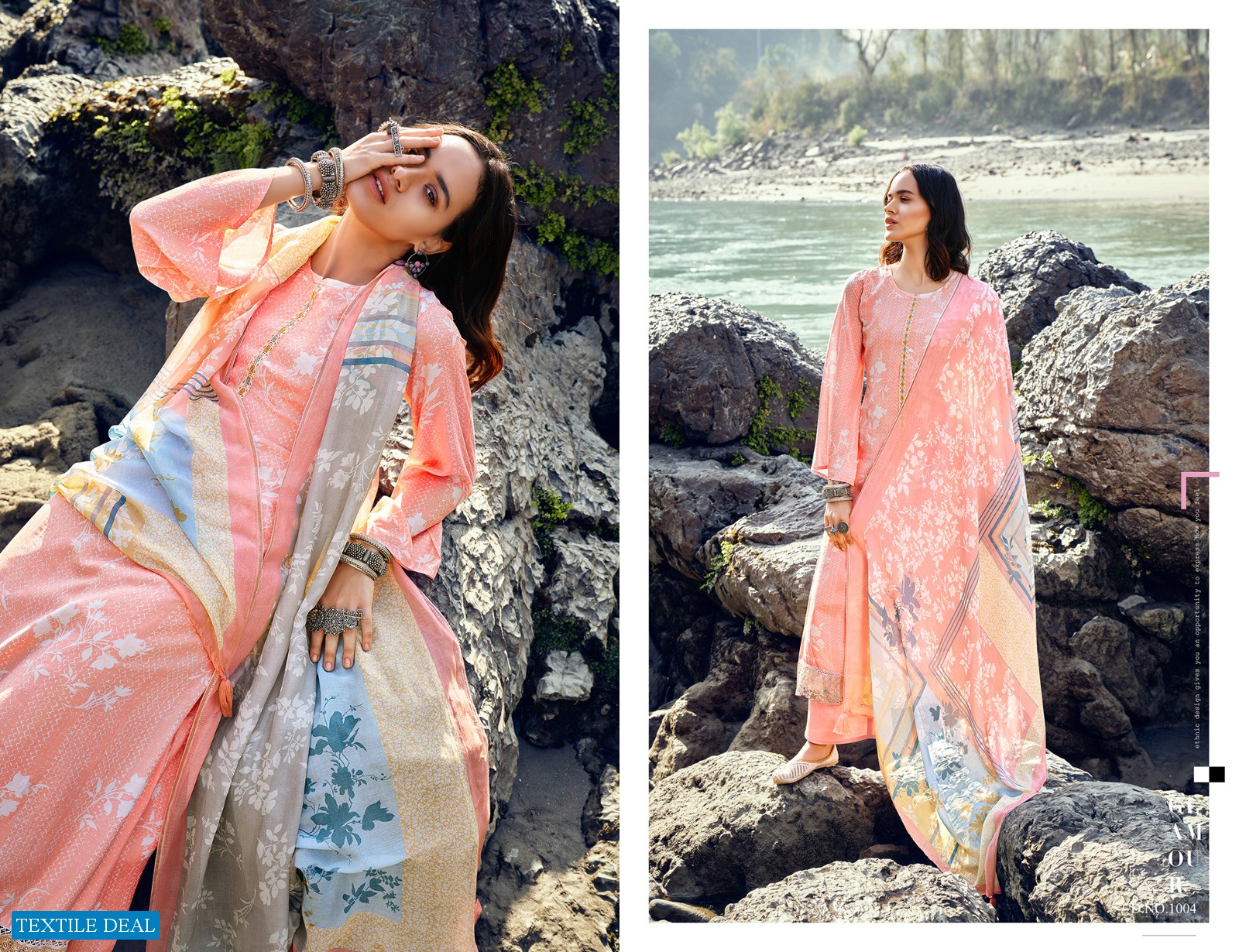 Rang Summer Shine Wholesale Pure Muslin With Neck And Embroidery Dress Material