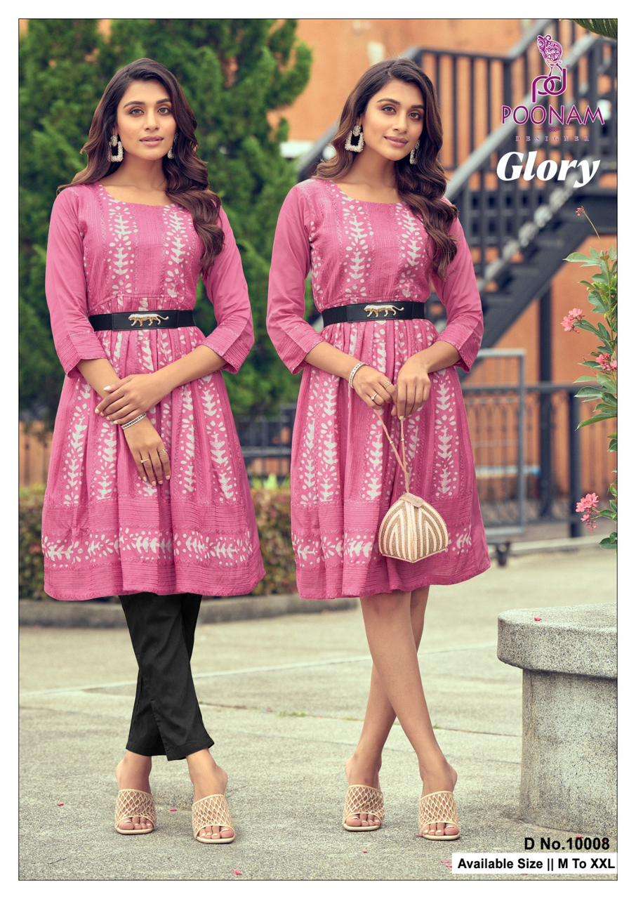 POONAM GLORY KURTI WITH INNER AND BELT PATTERN