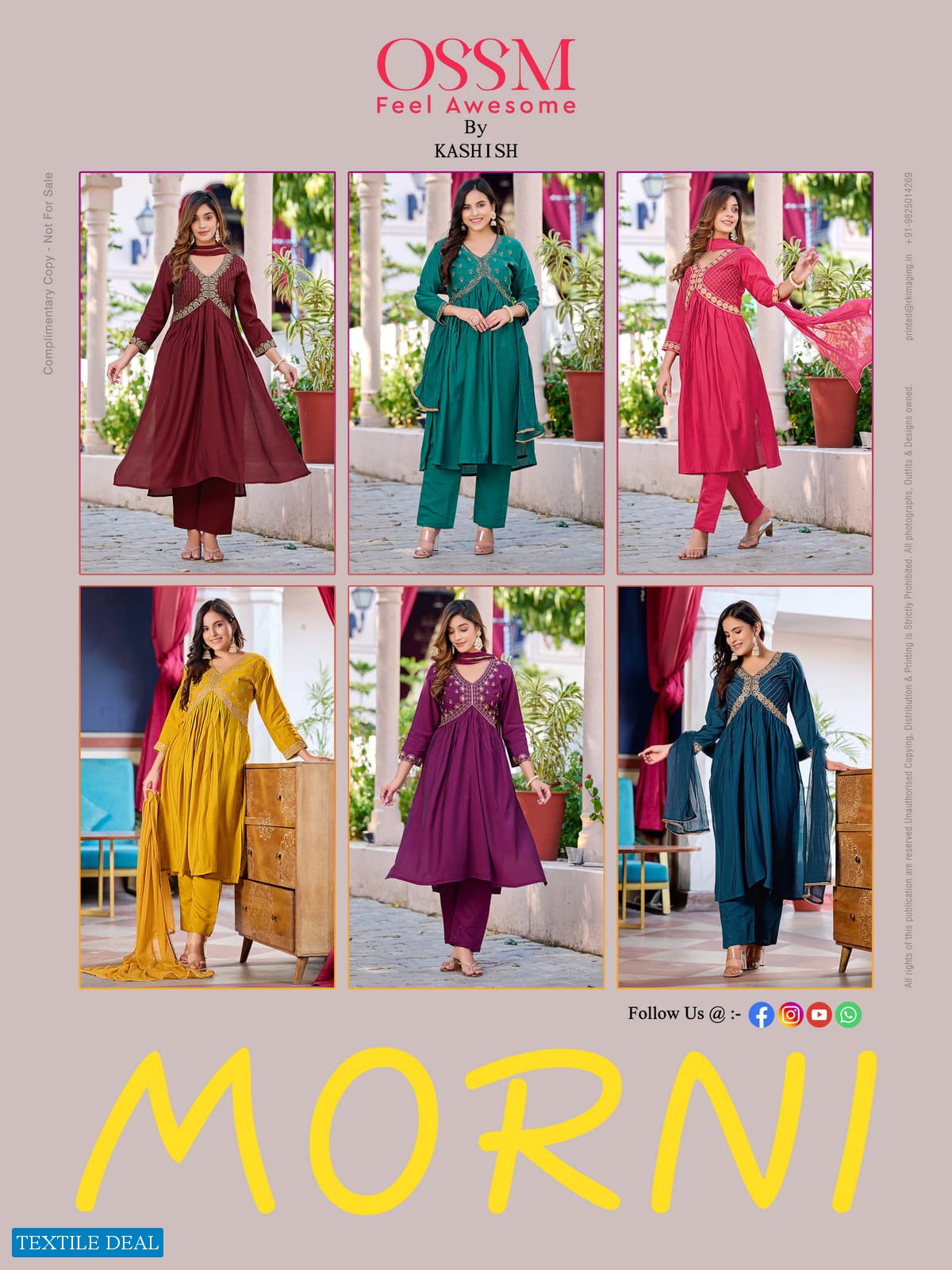 OSSM Morni Wholesale Alia Collection 3 Piece Readymade Suits